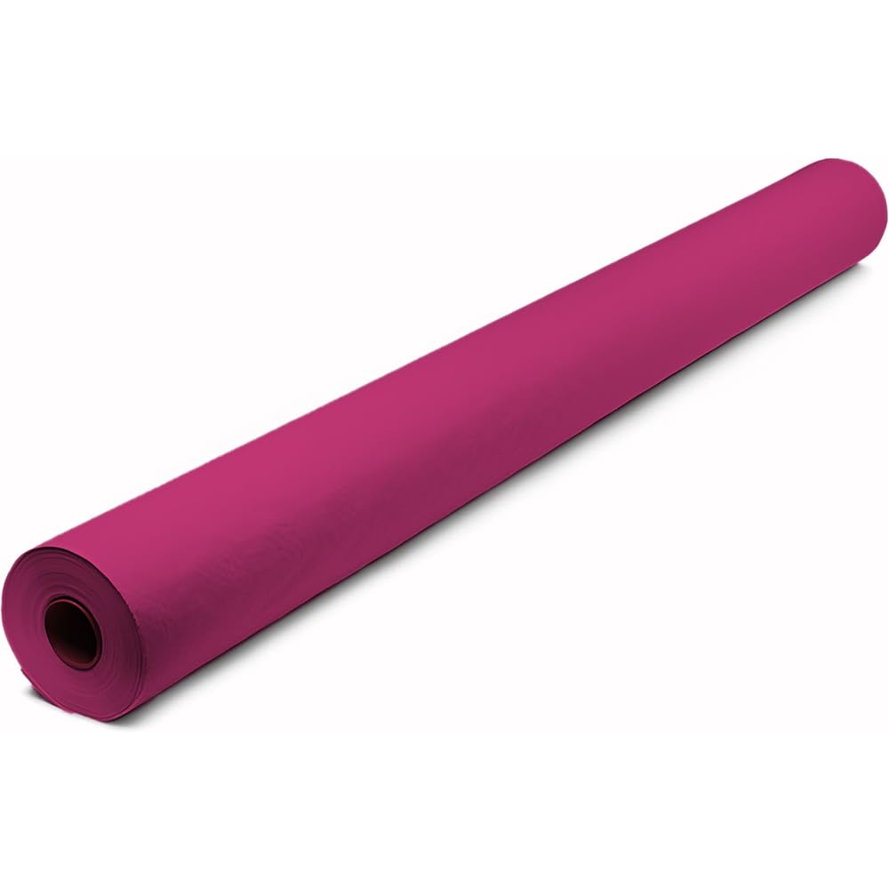 Venuscello Fuchsia Banquet Roll 7m Paper Banqueting Table Cover for Wedding Buffet Dinner Home Large Disposable Table Paper Cloth