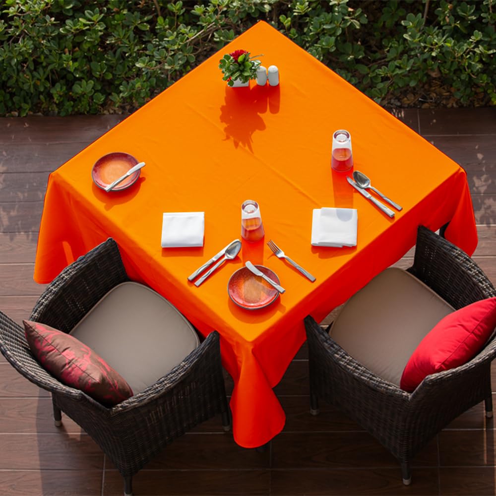 Venuscello Orange Banquet Roll 7m Paper Banqueting Table Cover for Wedding Buffet Dinner Home Large Disposable Table Paper Cloth