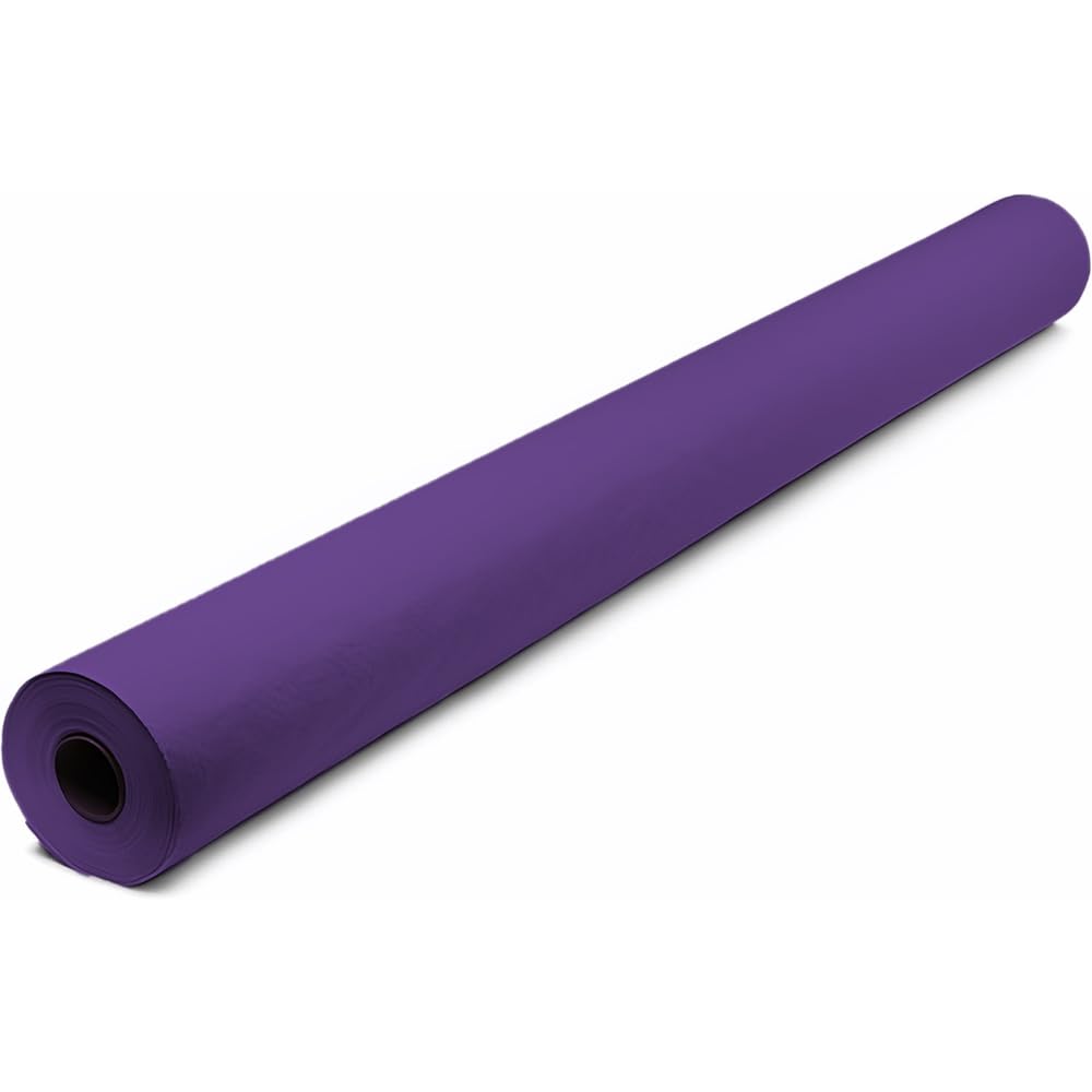 Venuscello Violet Banquet Roll 7m Paper Banqueting Table Cover for Wedding Buffet Dinner Home Large Disposable Table Paper Cloth