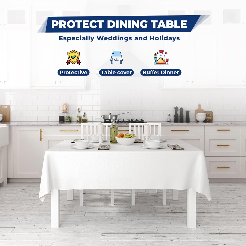 Venuscello Banquet Roll 25M x 1.14M | White Paper Banqueting Roll for Wedding Buffet Dinner Home Large Disposable Paper Table Cloth Covers Sold by Venuspackagingltd