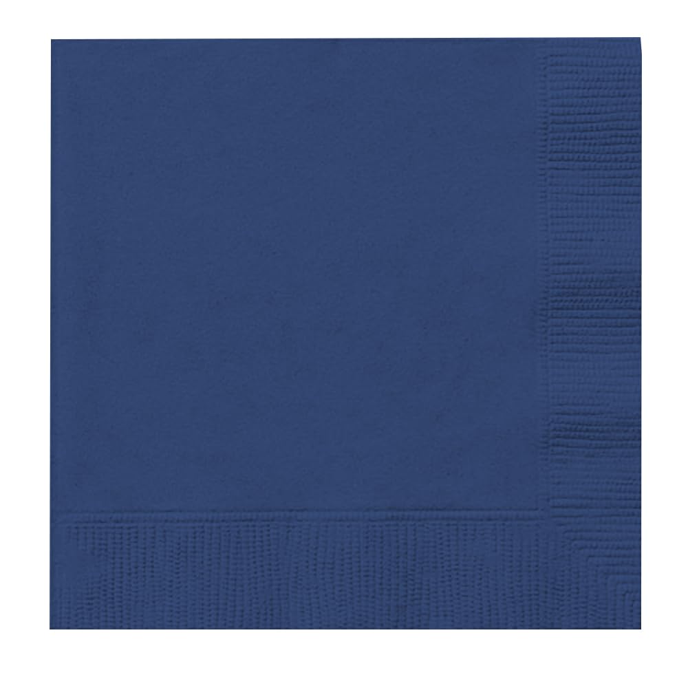 Venuscello® 100 x Serviettes Paper Napkins Navy Blue Disposable Recyclable Tissue 2-Ply 33cm for Catering Wedding Birthday Parties - 100 in Each Pack