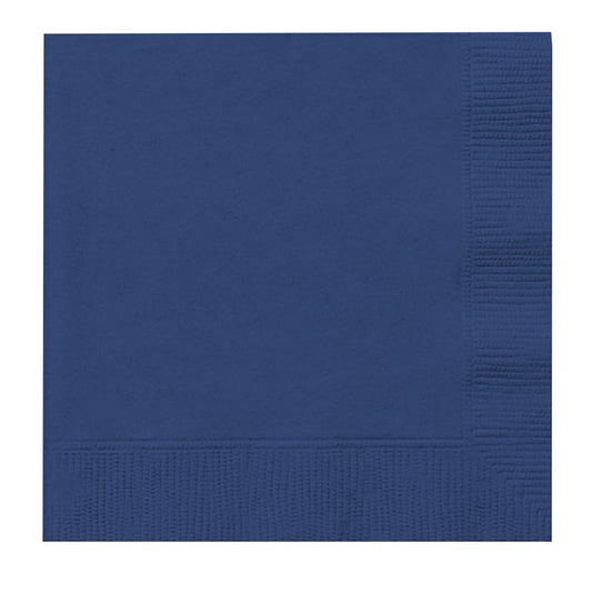 Venuscello® 100 x Serviettes Paper Napkins Navy Blue Disposable Recyclable Tissue 2-Ply 33cm for Catering Wedding Birthday Parties - 100 in Each Pack