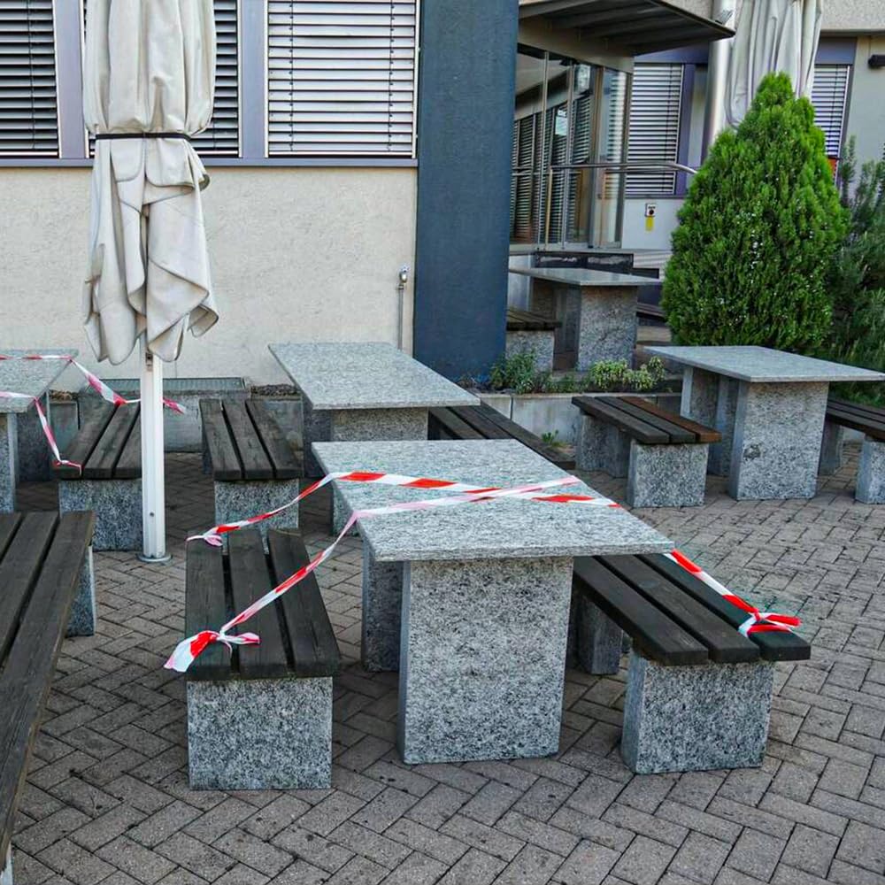 Venuscello® - Pack of 6 Red and White Floor Marking Tape - 48mm x 33m - High Visibility, Durable Adhesive, Safety Tape for Hazardous Areas, Aisles, and Traffic Control