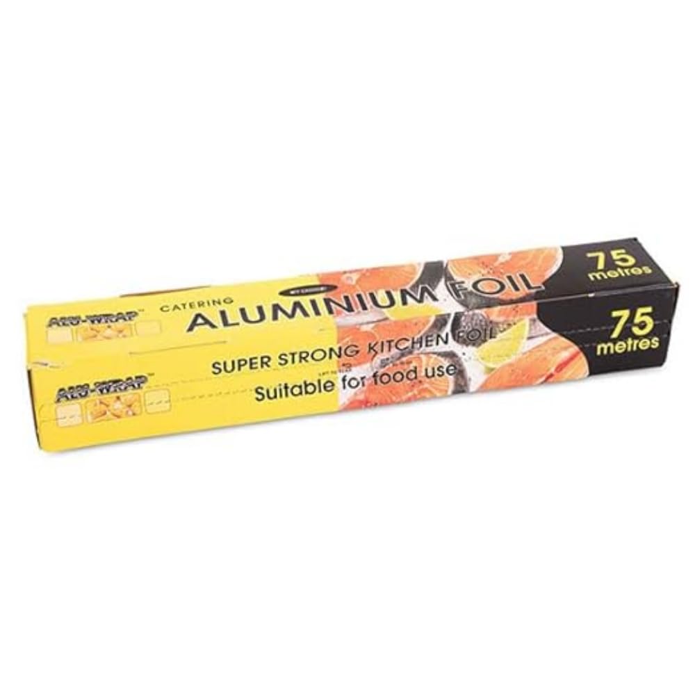 Catering Foil 450mm x 75Meter - Commercial Quality Aluminium Foil Food Wrap - 250foot