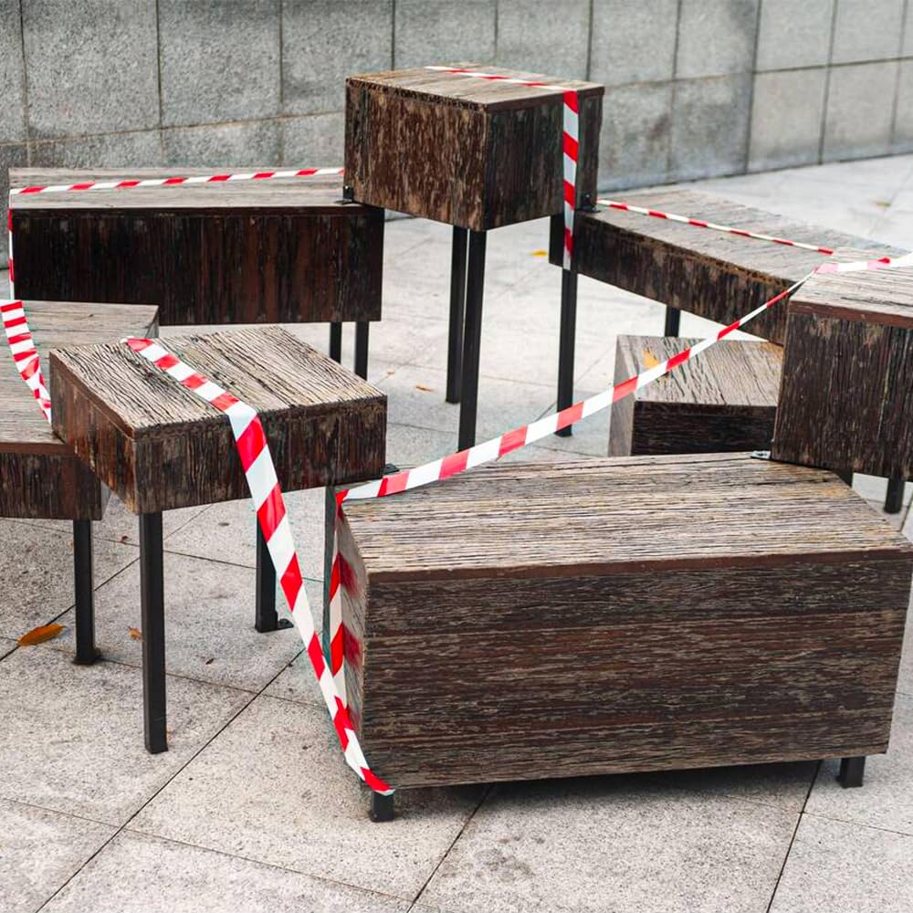 Venuscello® - Pack of 6 Red and White Floor Marking Tape - 48mm x 33m - High Visibility, Durable Adhesive, Safety Tape for Hazardous Areas, Aisles, and Traffic Control