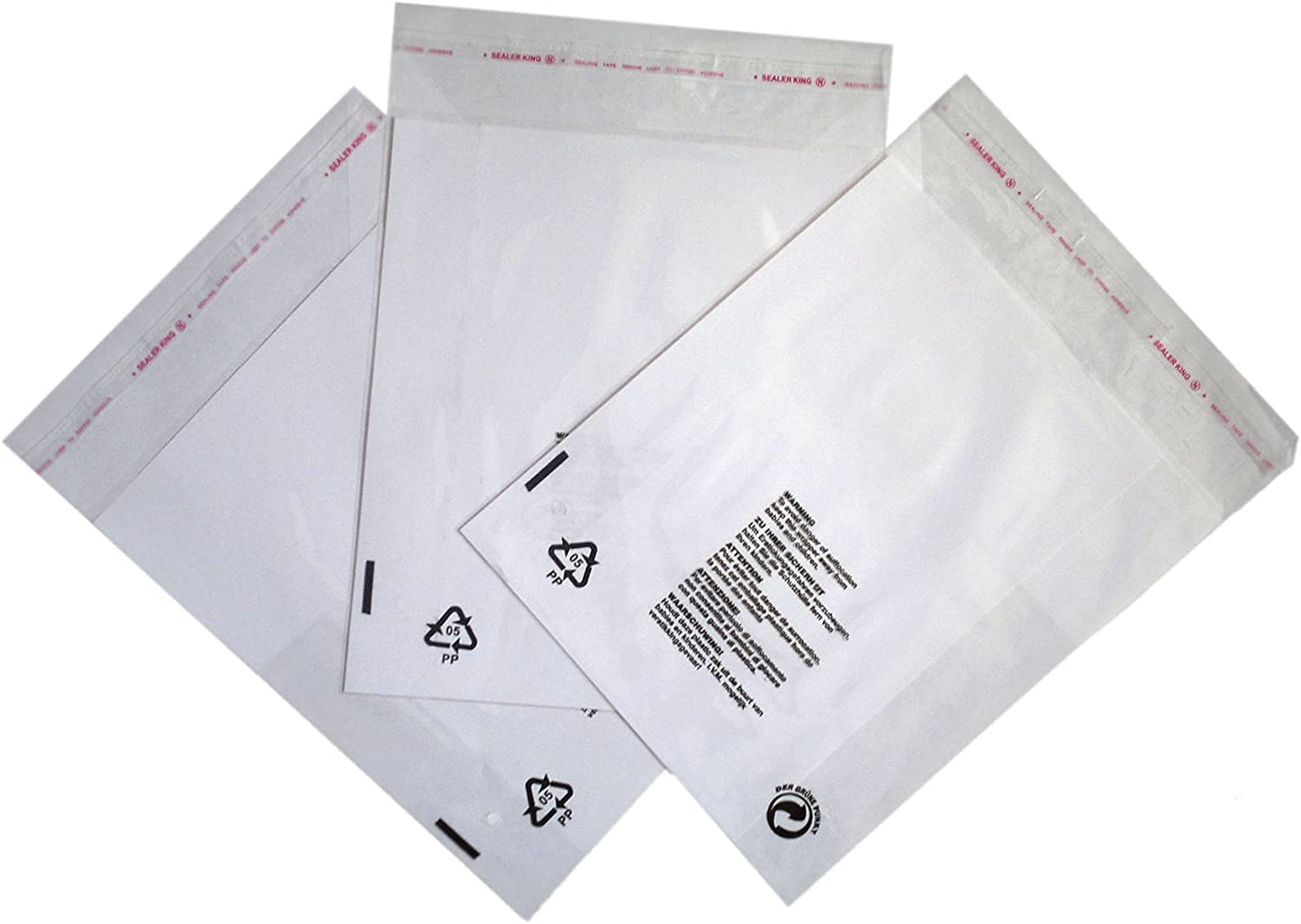 Venuscello® 1000 x Resealable Garment Polypropylene Self Seal Bags White for Storage Dresses, Laundry Cloths, Shirt, T-shirt, Suit - 18" x 24"