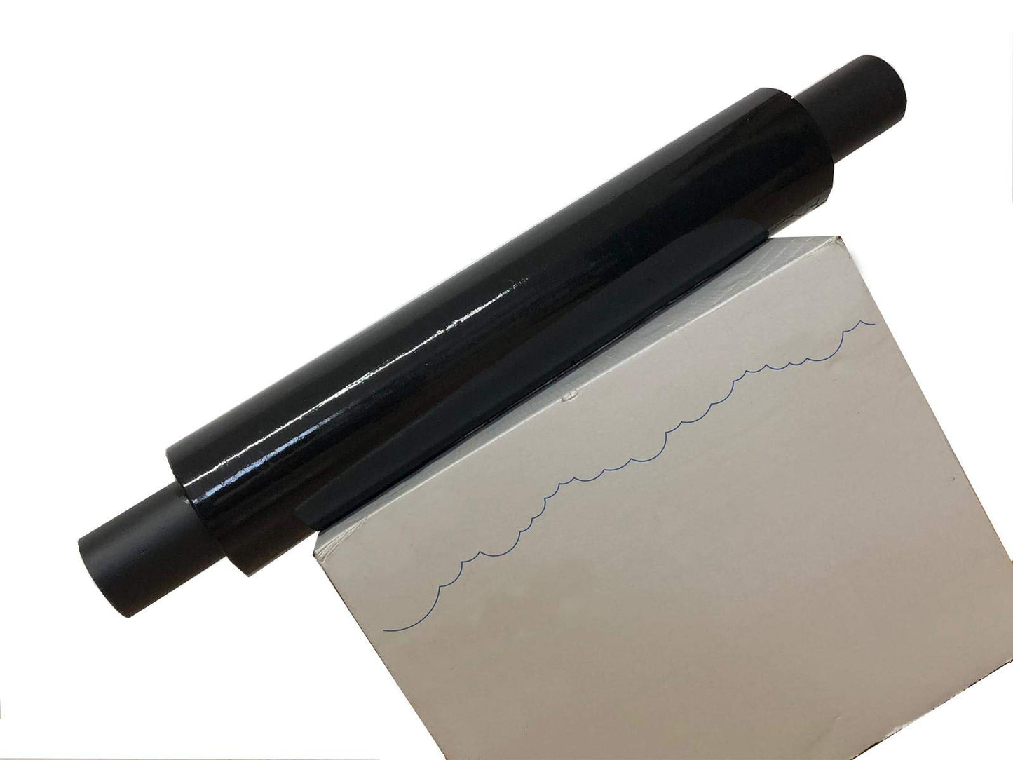 Venuscello® Pallet Stretch Shrink Cling Film 400mm x 300m 20mu Black Extended Core Wrap Rolls for Moving, Secure Packaging, Wrap Parcel for Secure Shipping