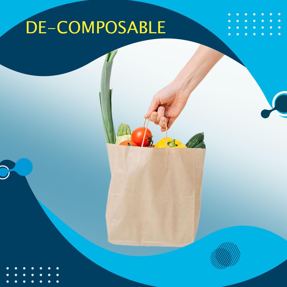 Venuscello® 250 x Twisted Handle Paper Bags 45.72cm x 48.76cm x 14.22cm Brown Kraft Carrier Party Bag for Shopping Cloths & Jewellery - 18 x 19.2 + 5.6 in