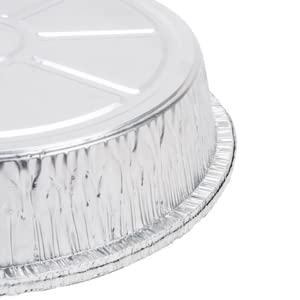 Venuscello® 100 x Aluminum Foil Round Container with Out Lids Trays for Roasting, Broiling, Cooking, Food Storage and Food Takeaway - 7"