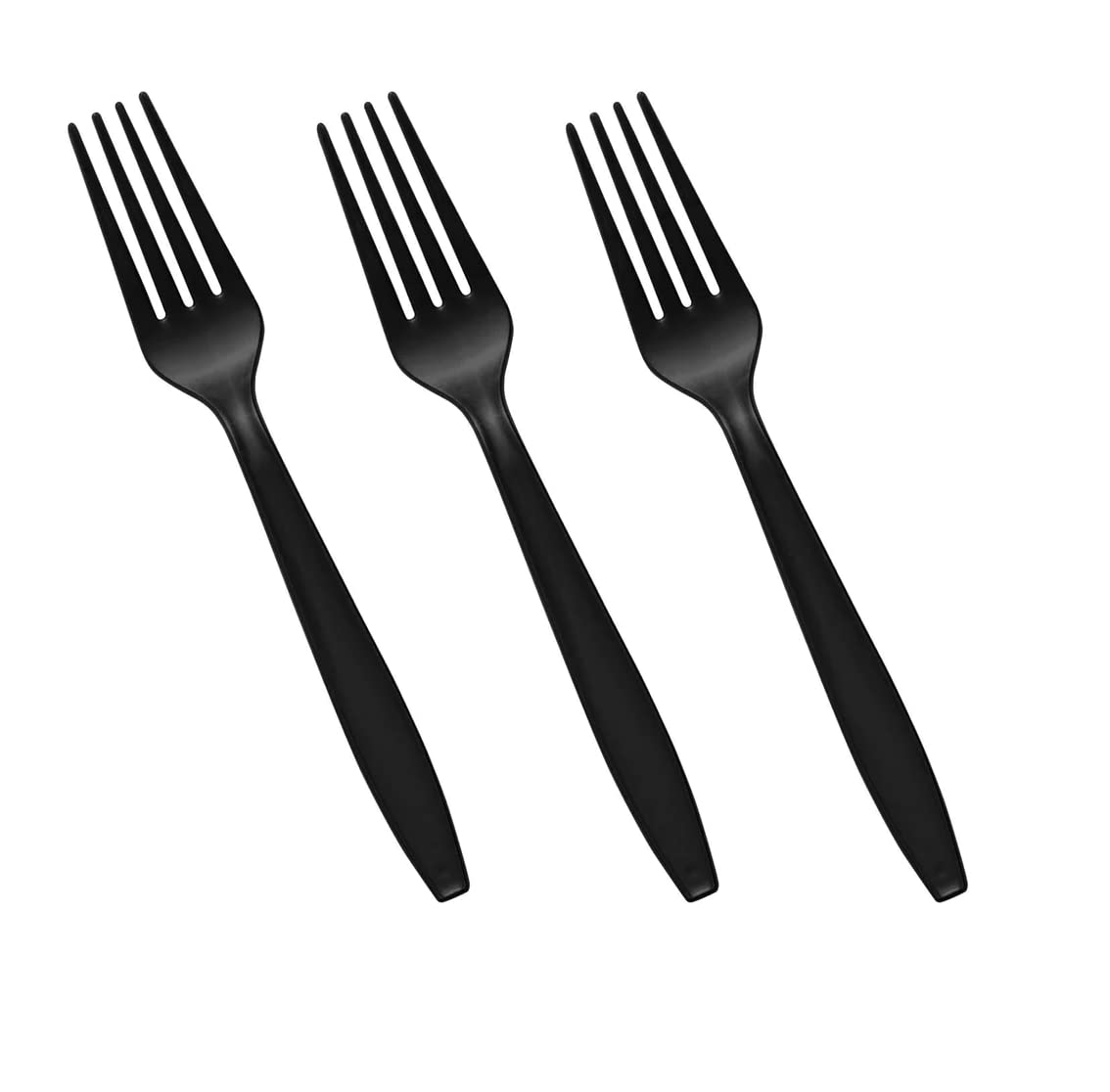 Venuscello® 100 x Plastic Cutlery Set - 100 Spoon, 100 Fork, 100 Knife - Reusable & Washable, Heavy Duty Cutlery, Long Tablespoon - Ideal for Birthday, Parties, Camping & Catering