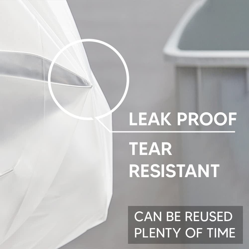 Venuscello® 200 x Heavy Duty Bin Liners Bags Clear for Home & Kitchen Wastage 18 x 29 x 39 in 160 Gauge