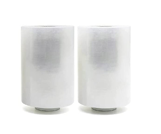 Venuscello® 6 x Pallet Stretch Shrink Cling Wrap Clear Mini Handy Rolls, Water Proof & Tear Resistant for Secure Packaging, House Moving - 100mm x 150m 17 mu - 6 PC