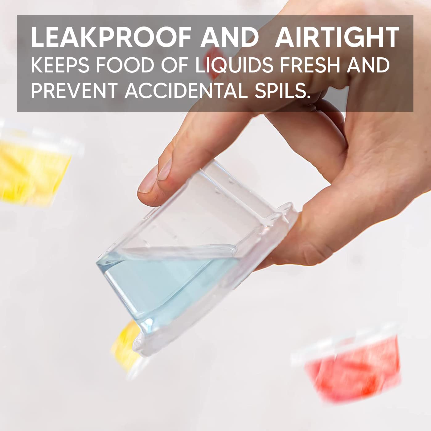 Venuscello® 100 x Deli Sauce Pots with Lids Round Clear Plastic Food Takeaway Container Freezer Microwave Safe for Chutney Ketchup Dips Salads Spices and more - 2oz