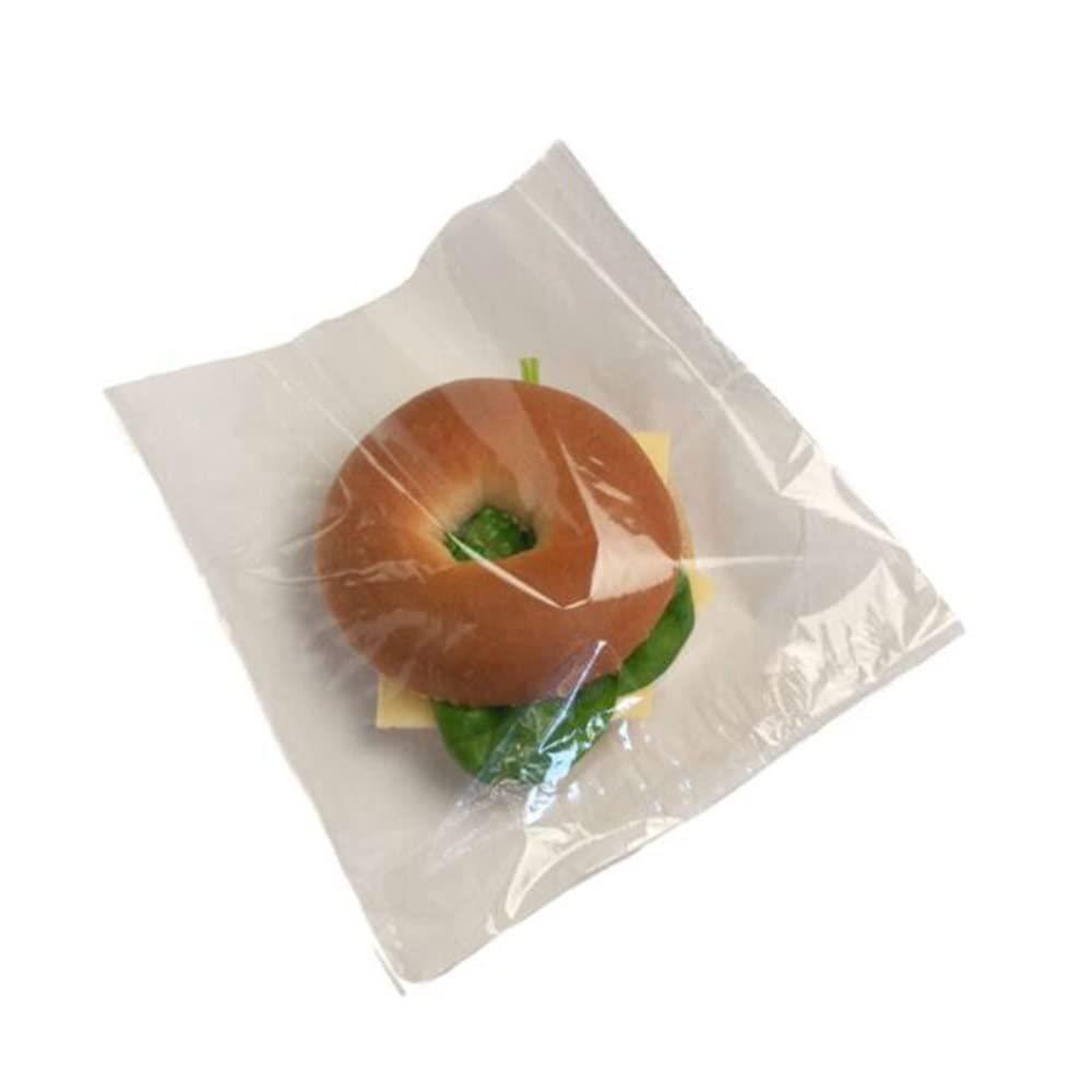 Venuscello® 1000 x Cellophane Film Front Paper Clear Window Bag for Sandwich, Cake, Chocolate, Dessert, Cookies, Sweets & Other Foods - White - 7" x 7"