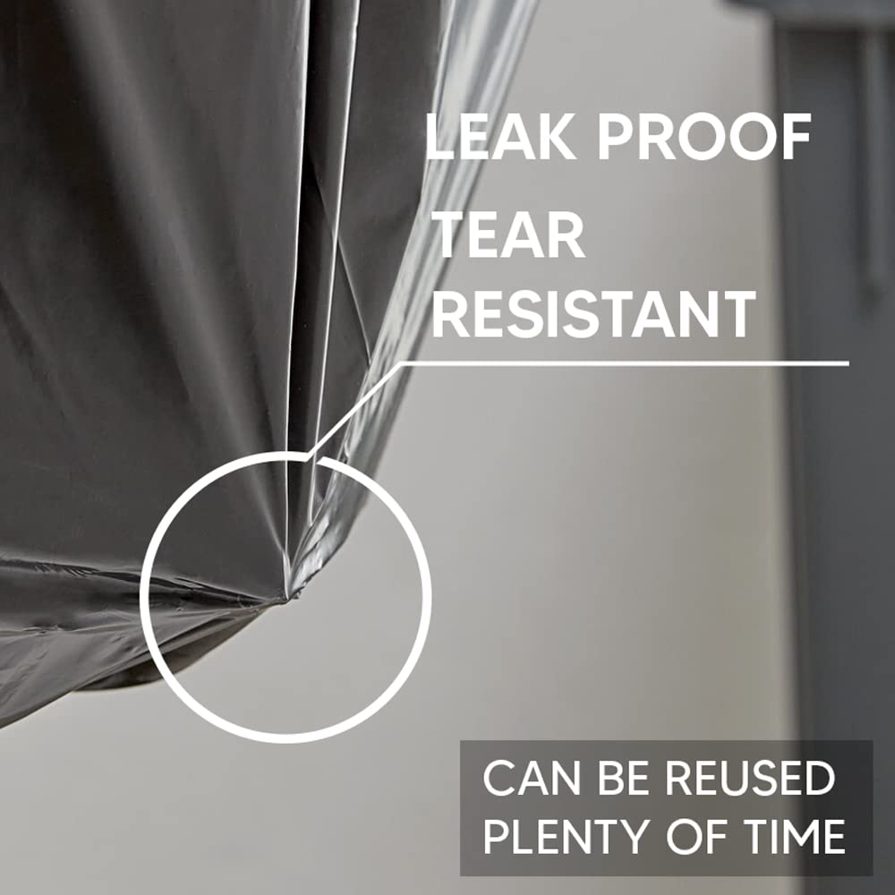 Venuscello® Heavy Duty Refuse Sacks | 20 Plastic Black Rolls Rubbish Bags for Gardening Construction Garbage Waste