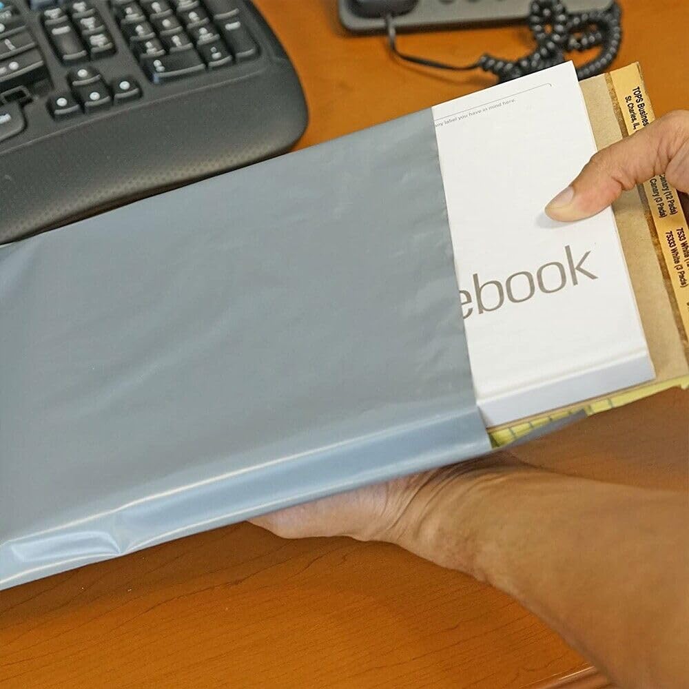 Venuscello® 100 x Grey Mailing Bags Poly Postal Postage Self Sealing Polythene Envelopes for Cloths Packing Shipping & Posting - 9 x 12 in