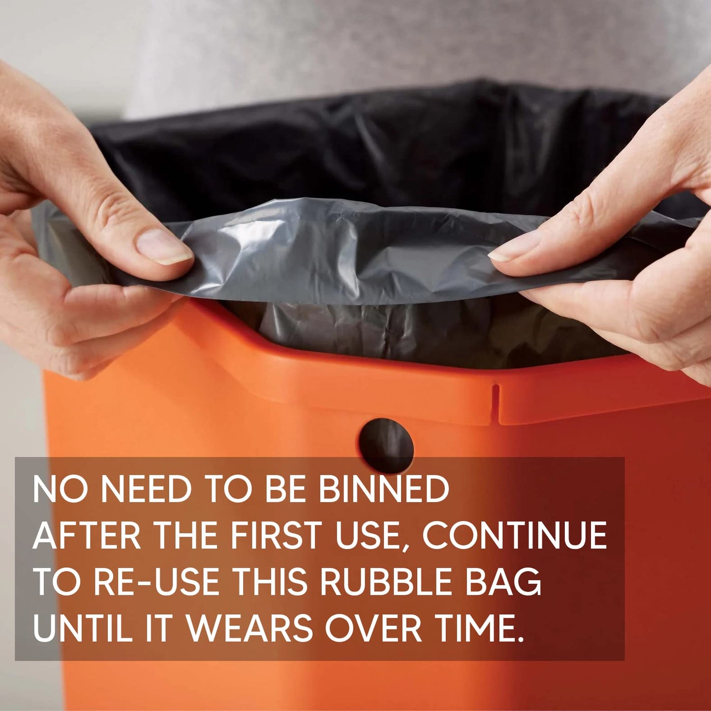 Venuscello® Refuse Sacks Black Bin Liner 18" X 29" X 34" Roll of 20 Rubble Builder Bags for Garbage Construction & Yard Wastage