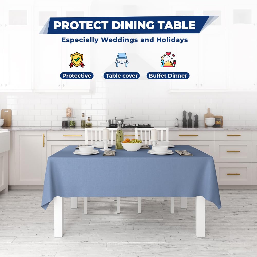Venuscello® 8m Blue Banqueting Roll, Tablecloth, Paper Table Cover Roll for Wedding Party at Home, Buffet Dinner and Ideal Solution to Protect Dining Table