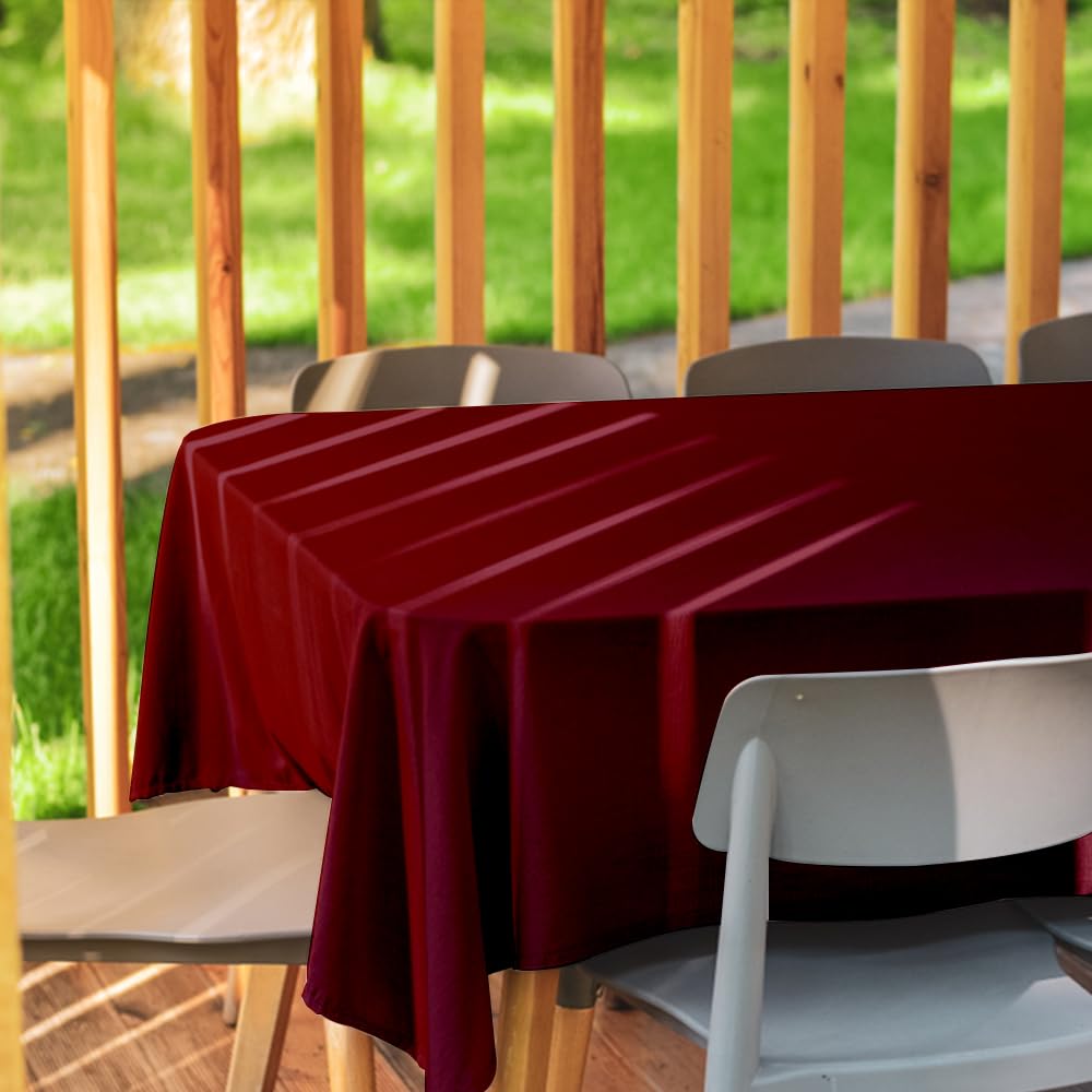 Venuscello® 8M Burgundy Banqueting Roll Tablecloth Paper Table Cover Roll for Wedding Party at Home Buffet Dinner and Ideal Solution to Protect Dining Table