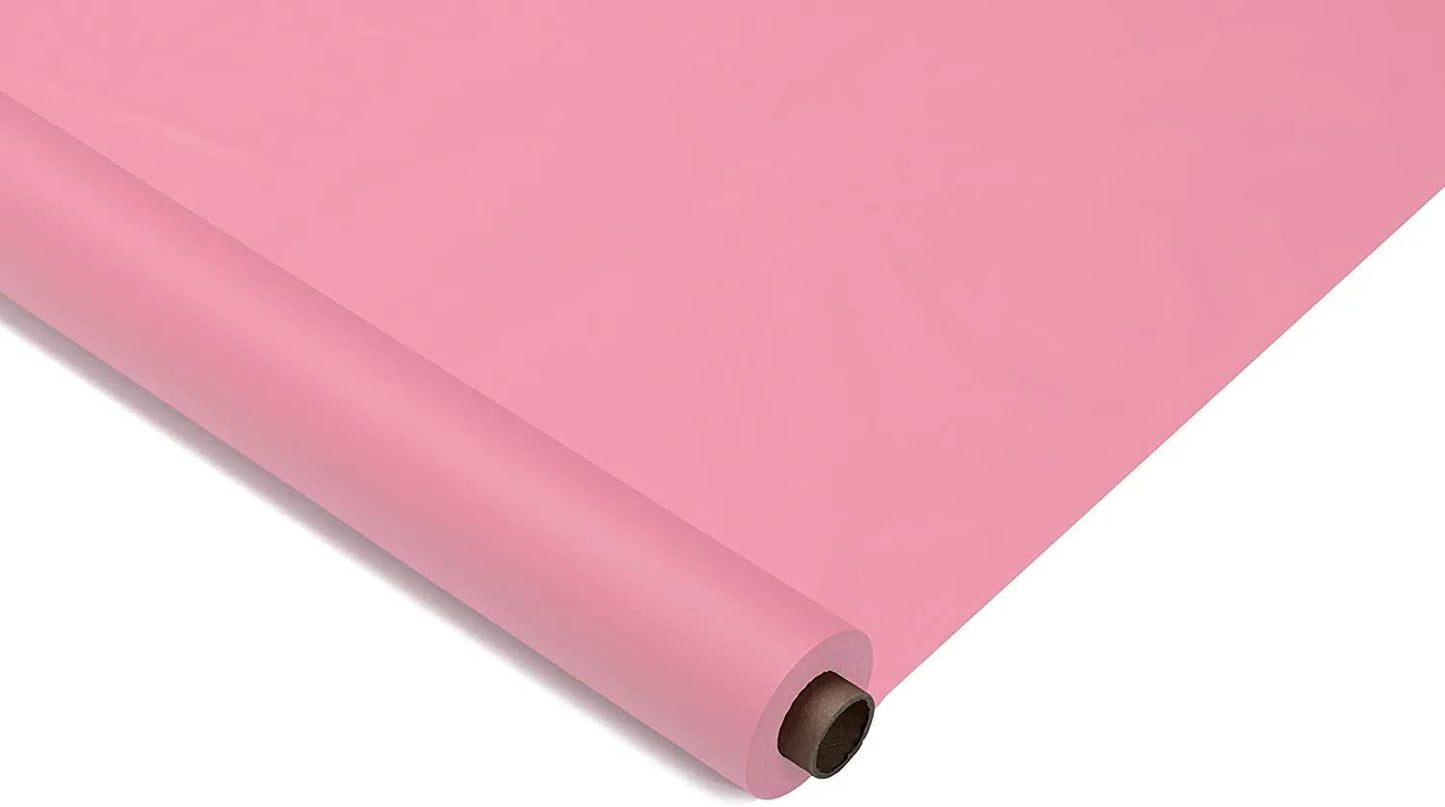 Venuscello® 8m Pink Banqueting Roll Tablecloth Paper Table Cover Roll for Wedding Party at Home, Buffet Dinner and Ideal Solution to Protect Dining Table
