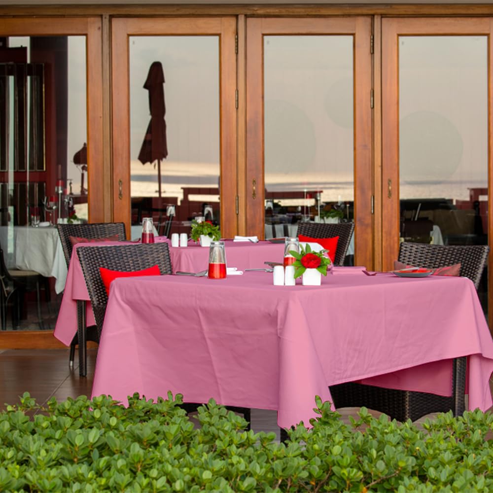 Venuscello® 8m Pink Banqueting Roll Tablecloth Paper Table Cover Roll for Wedding Party at Home, Buffet Dinner and Ideal Solution to Protect Dining Table