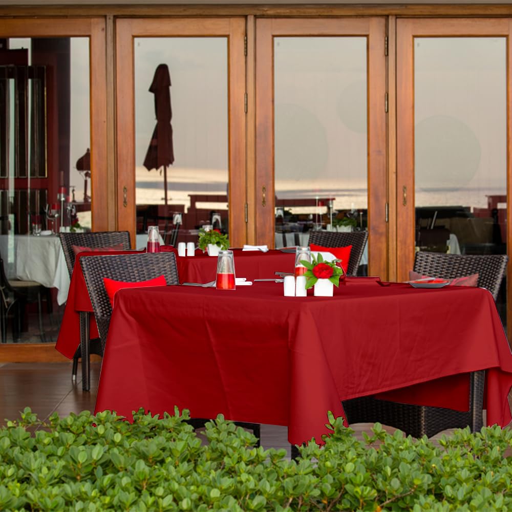 Venuscello® Banquet Roll 8M | Red Paper Banqueting Roll for Wedding Buffet Dinner Home Large Disposable Table Paper Cloth Cover