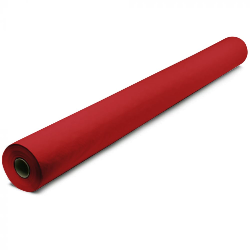Venuscello® 25m Red Banqueting Roll, Tablecloth, Paper Table Cover Roll for Wedding Party at Home, Buffet Dinner and Ideal Solution to Protect Dining Table