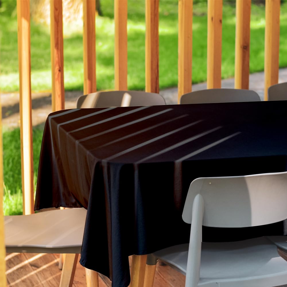 Venuscello® Black Banquet Roll 8m x 120cm Paper Banqueting Table Cover for Wedding Buffet Dinner Home Large Disposable Table Paper Cloth