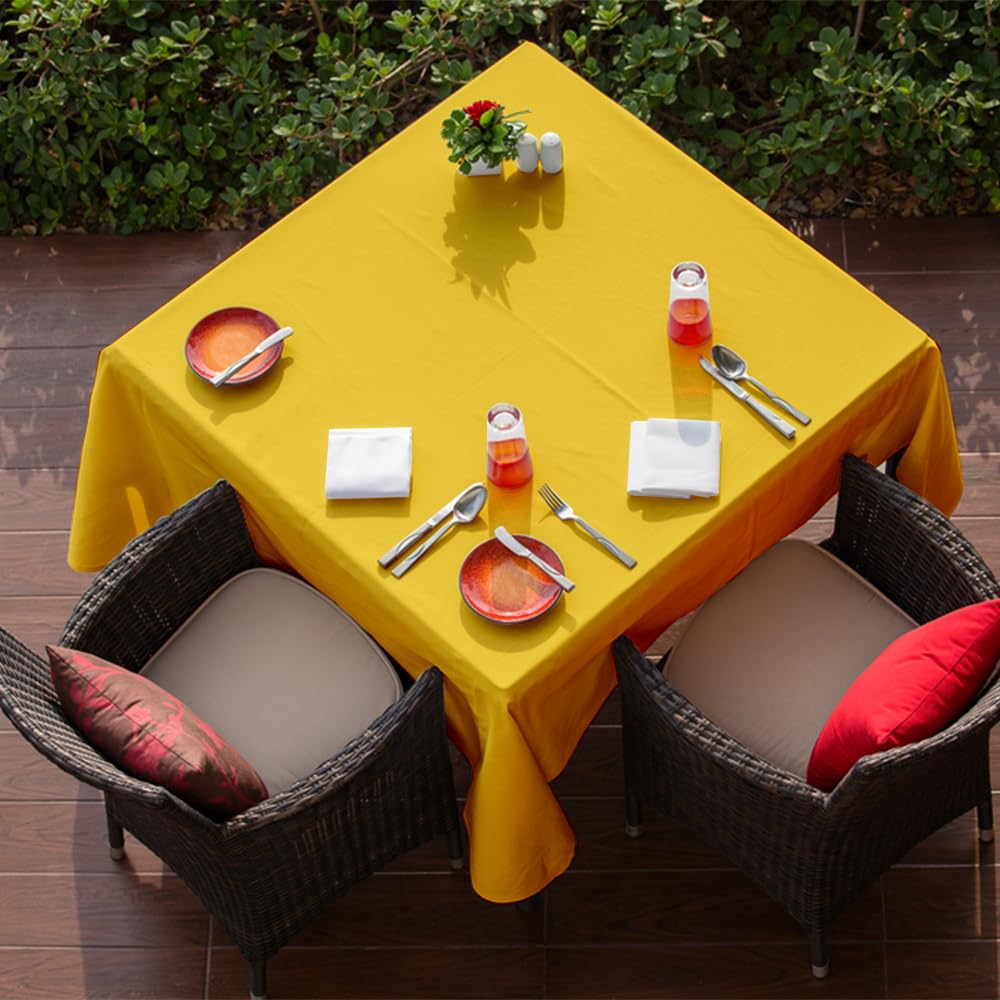 Venuscello® 8m Yellow Banqueting Roll, Tablecloth, Paper Table Cover Roll for Wedding Party at Home, Buffet Dinner and Ideal Solution to Protect Dining Table