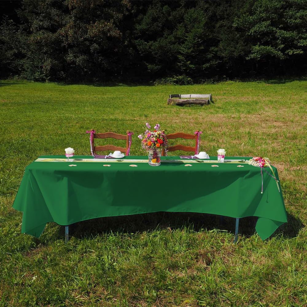 Venuscello® 25 x Green Paper Table Cloth Square Tabletop Disposable Folded Cover to Protect Table for Birthday Party - 90cm x 90cm