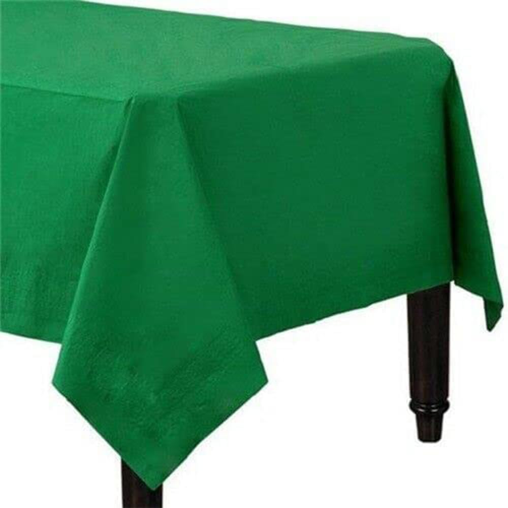 Venuscello® 25 x Green Paper Table Cloth Square Tabletop Disposable Folded Cover to Protect Table for Birthday Party - 90cm x 90cm