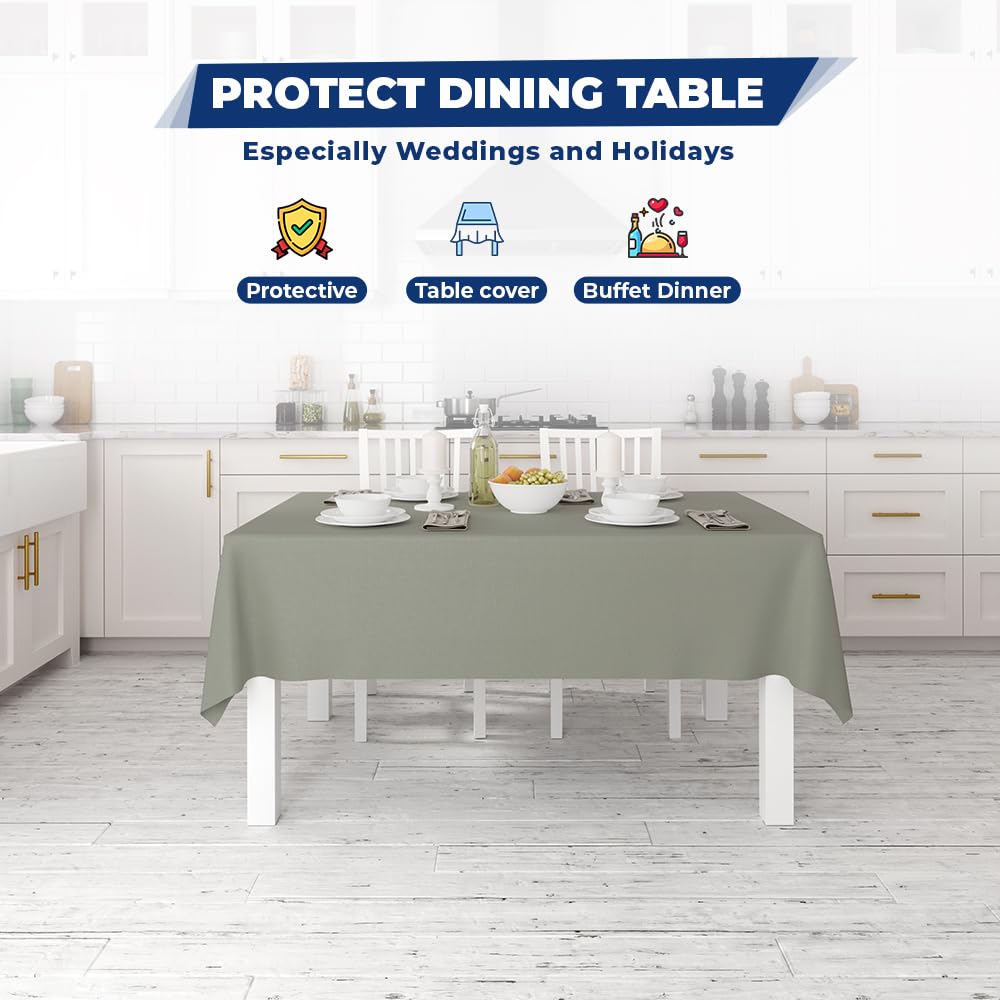 Venuscello® Grey Banquet Roll 25m x 120cm Paper Banqueting Table Cover for Wedding Buffet Dinner Home Large Disposable Table Paper Cloth