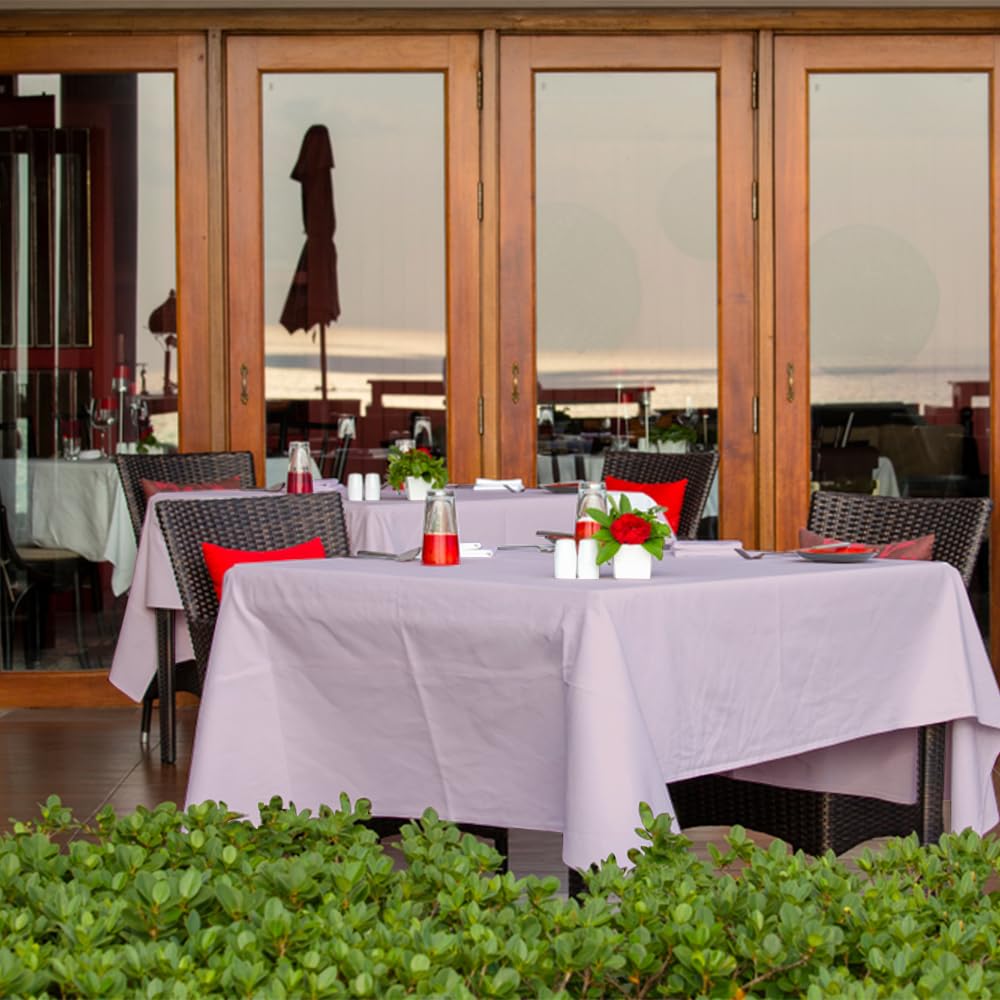 Venuscello® Lilac Banquet Roll 8m x 120cm Paper Banqueting Table Cover for Wedding Buffet Dinner Home Large Disposable Table Paper Cloth