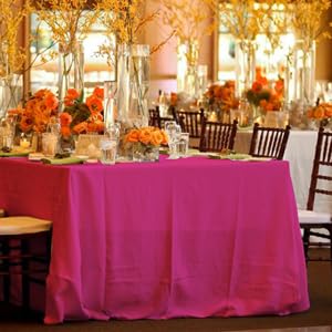 Venuscello® 25 x Pink Paper Table Cloth Square Tabletop Disposable Folded Cover to Protect Table for Birthday Party - 90cm x 90cm