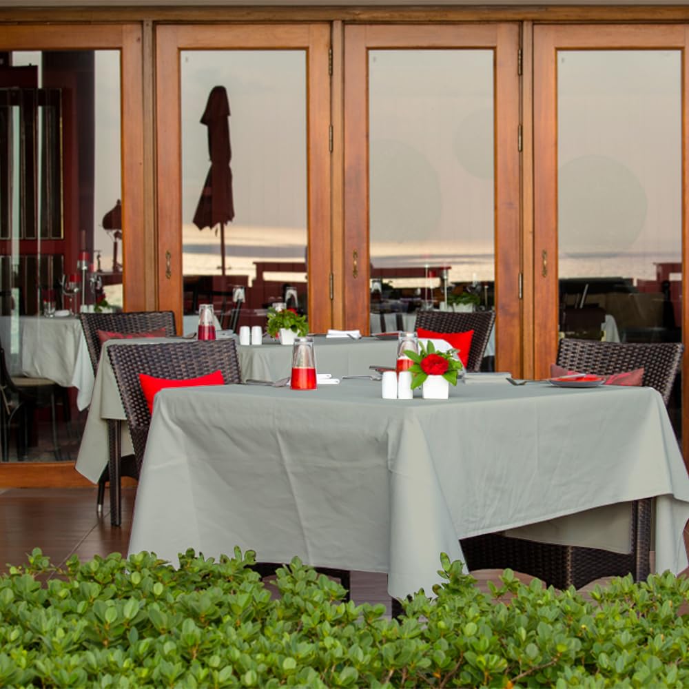 Venuscello® Silver Banquet Roll 25m x 120cm Paper Banqueting Table Cover for Wedding Buffet Dinner Home Large Disposable Table Paper Cloth