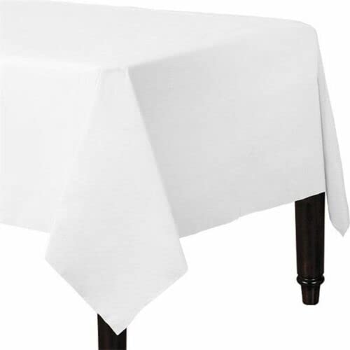 Venuscello® 25 x White Paper Table Cloth Square Tabletop Disposable Folded Cover to Protect Table for Birthday Party - 90cm x 90cm