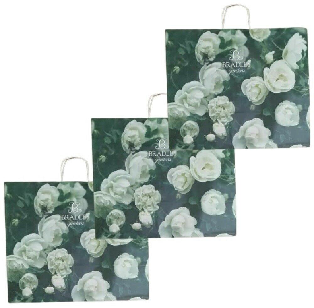 Venuscello® 100 x Misprinted Paper Carrier Bags with Sturdy Handle Floral Boutique Design for Fashion Designer to Shopping, Jewellery & Cloths