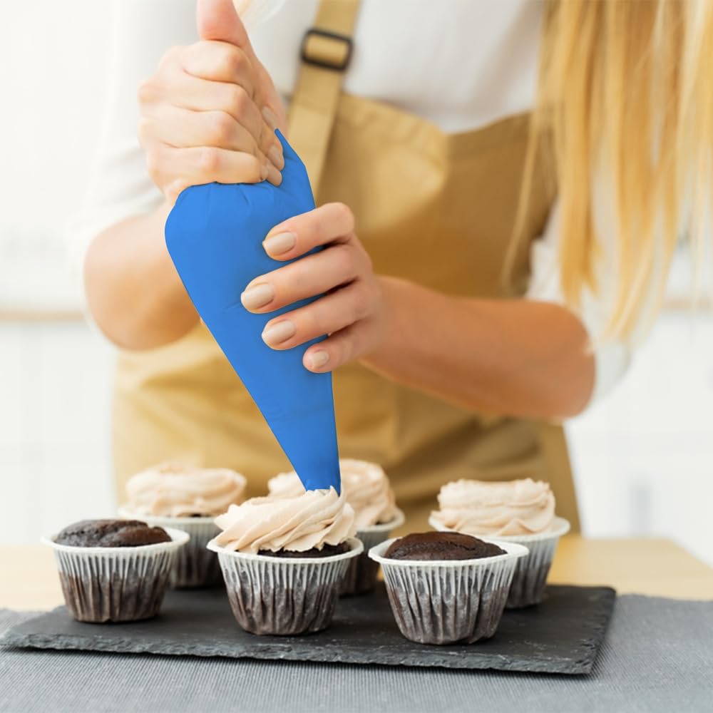 Venuscello 100 x Savoy Icing Piping Bags Disposable Mash Thick 21 Inch Non Sticky for Decorating Cookies, Cake, Pastry Ideal for Baking Easy to Grip and Comfortable