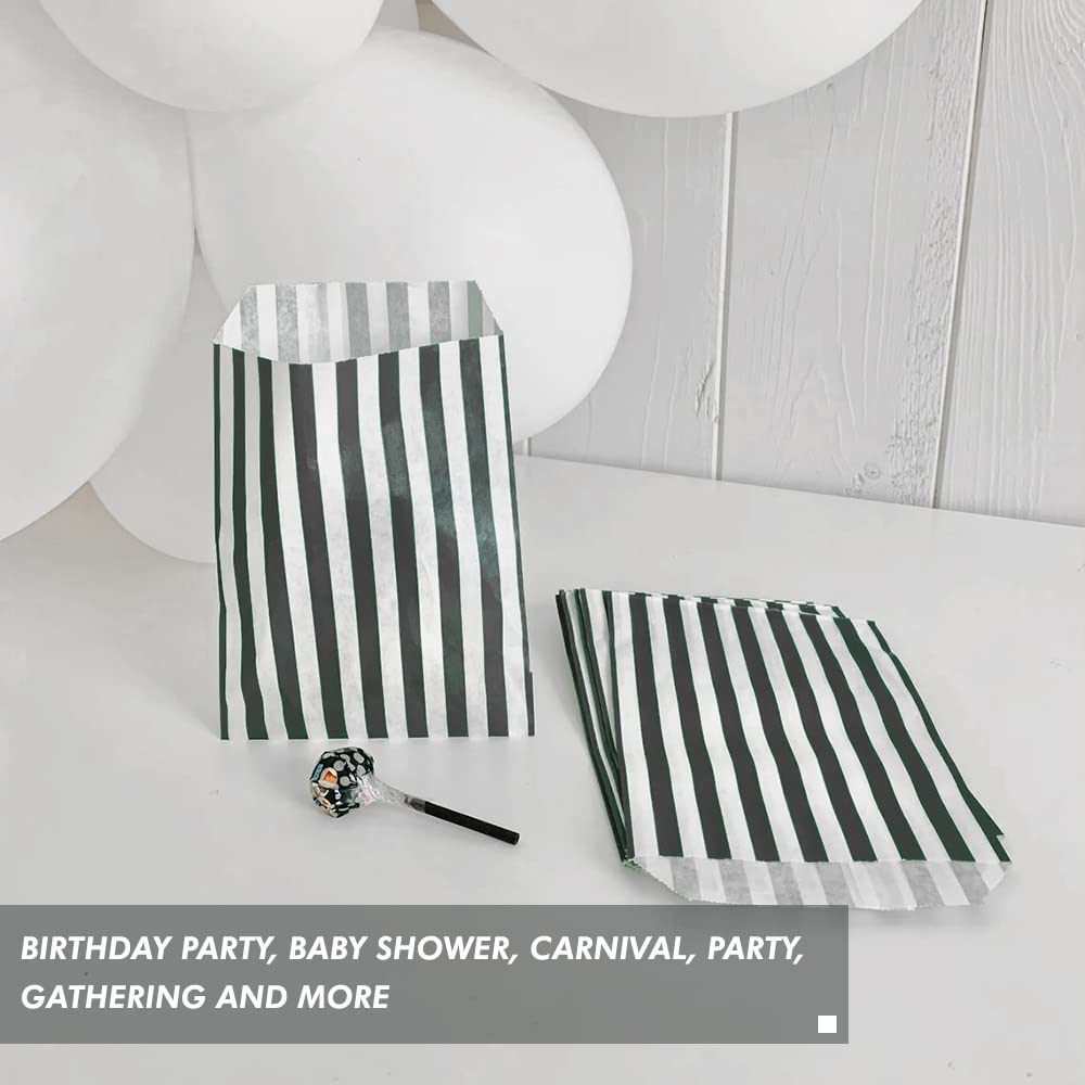 Venuscello® Candy Stripe Paper Bags 5" X 7" - (Pack of 100)