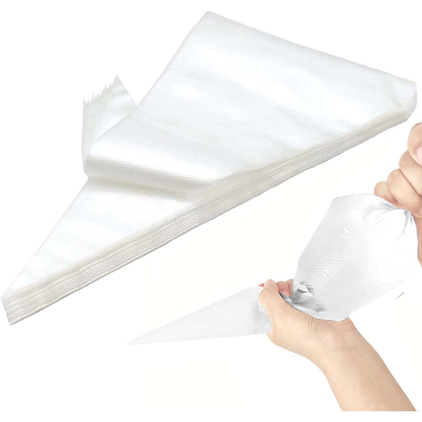 Venuscello® Icing Piping Savoy Disposable Clear Mash Non Sticky Thick 21" Bags for Decorating Cookies, Cake, Pastry Ideal for Baking Easy to Grip and Comfortable