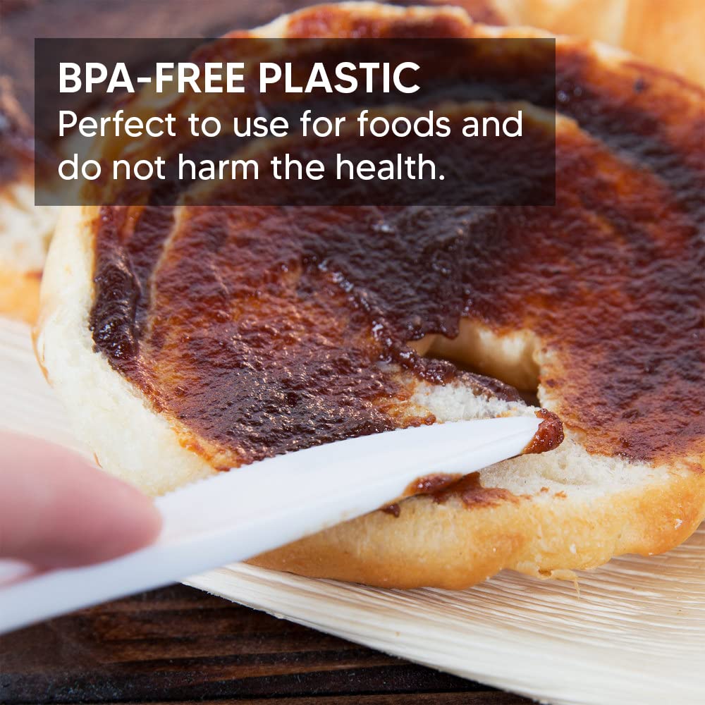 Venuscello® 50 x Plastic Cutlery Set - Spoon/Fork/Knife - Reusable & Washable, Heavy Duty Cutlery, Long Tablespoon - Ideal for Birthday, Parties, Camping & Catering