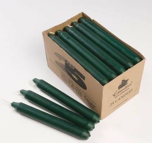 Venuscello® 25 x Tapered Dinner Candles Non Drip Unscented Long Burning, Smokeless Which is Made from Pure Paraffin Wax - Multicoloured - 190mm