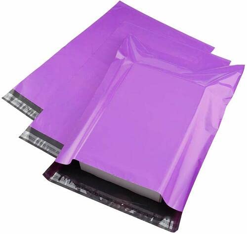 Venuscello® Mixed Purple Poly Mailers Shipping Mailing Bags – Tear Proof Self Sealing Postal Plastic Bags for Shirts, Stationary and Office Supplies