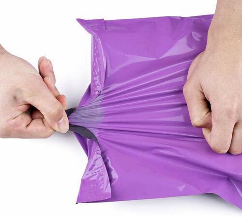 Venuscello® Mixed Purple Poly Mailers Shipping Mailing Bags – Tear Proof Self Sealing Postal Plastic Bags for Shirts, Stationary and Office Supplies