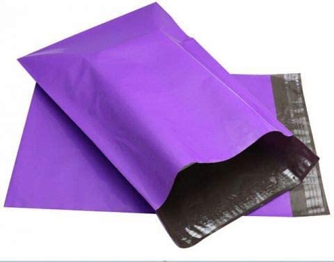 Venuscello® Mixed Purple Poly Mailers Shipping Mailing Bags – Tear Proof Self Sealing Postal Plastic Bags for Shirts, Stationary and Office Supplies