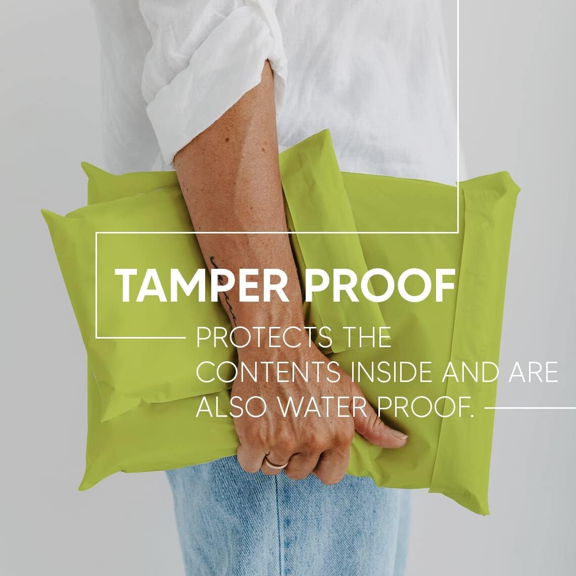 VENUSCELLO® 100 Lime Green Colour Plastic Seal Mailing Bags Postal Bag-Self Seal Packing Packaging Postage Mail Sacks Envelopes Mailers