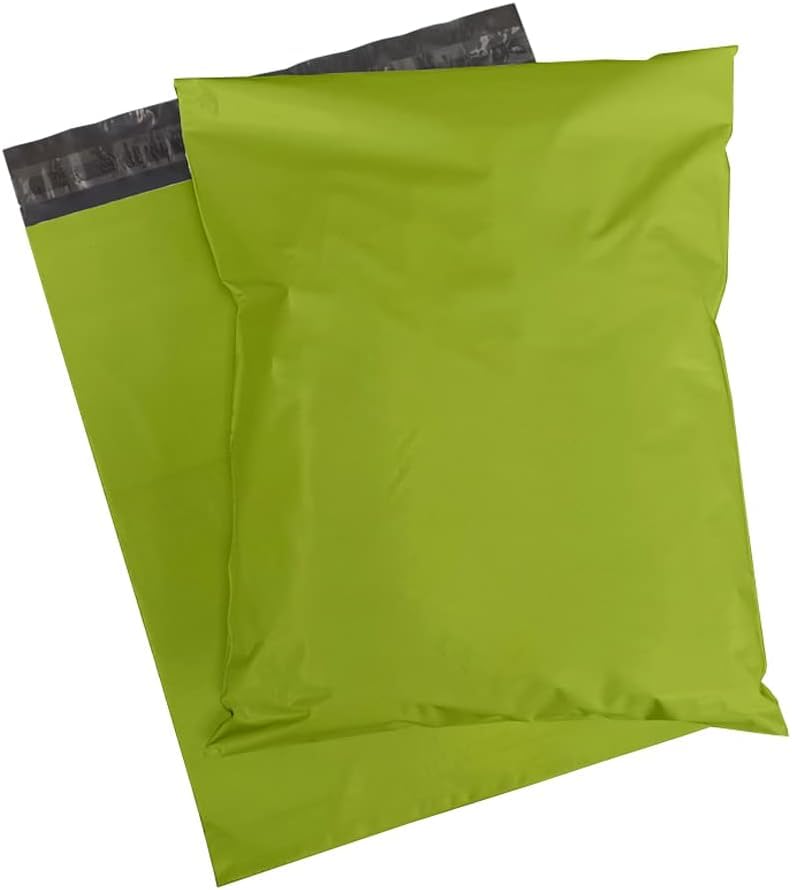 VENUSCELLO® 100 Lime Green Colour Plastic Seal Mailing Bags Postal Bag-Self Seal Packing Packaging Postage Mail Sacks Envelopes Mailers