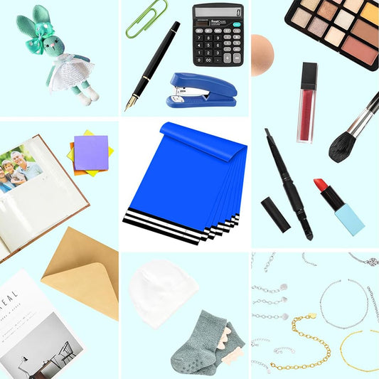 Venuscello® - Mailing Bags Small to Large Mixed Sizes Poly Postal Self Seal Envelopes 4 Sizes Parcel Shipping Postage Bags for Clothes