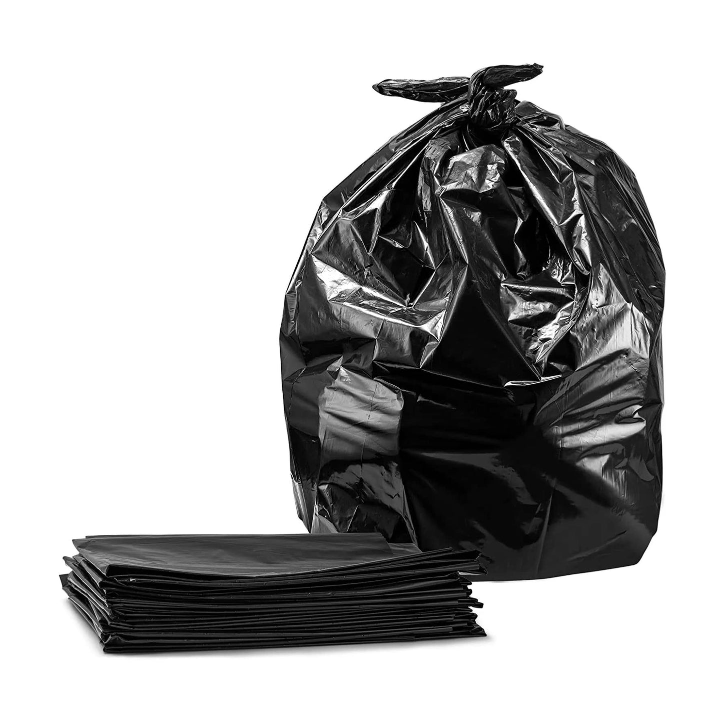Venuscello® Wheelie Bin Liner Heavy Duty Black Refuse Sacks 18" x 29" x 39" 200 Gauge Rubble Rubbish Bags for Construction Garbage Bio hazard Wastage