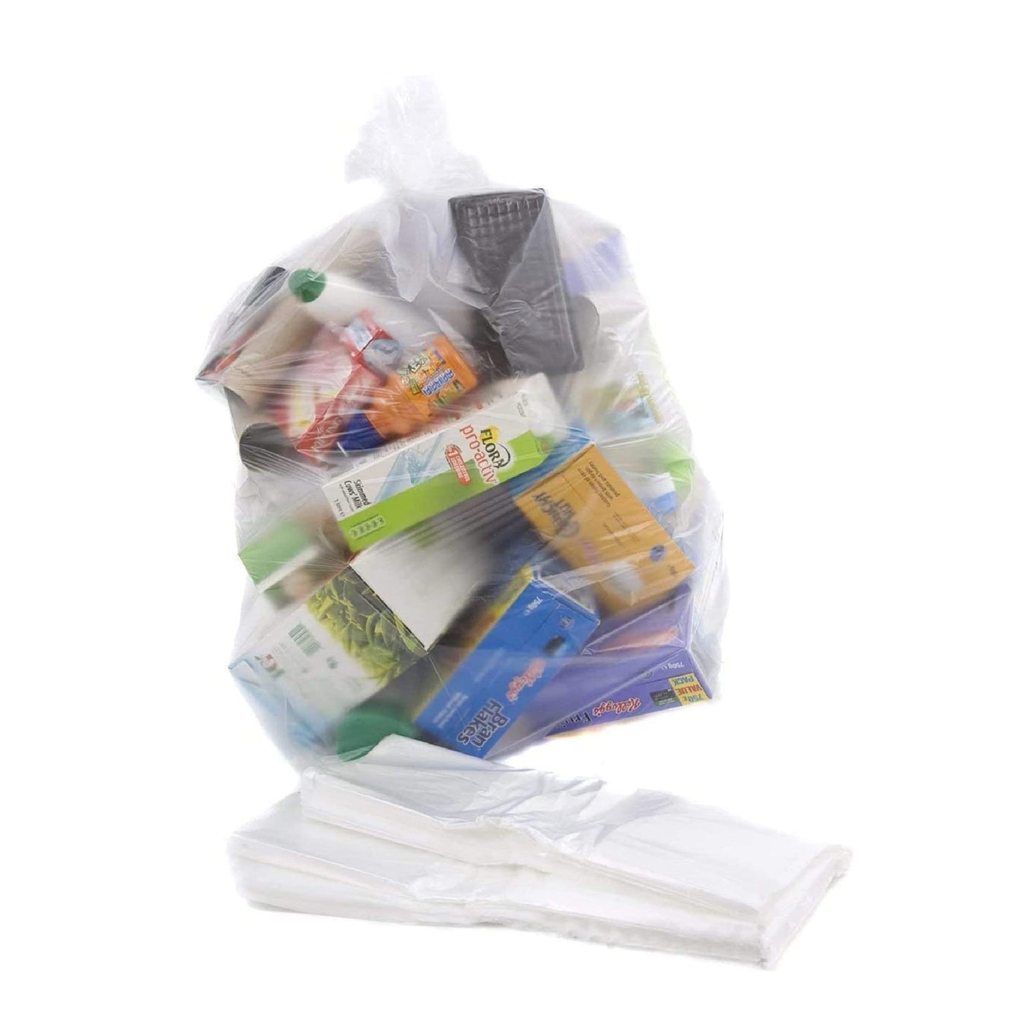 Venuscello® Biodegradable Tie Top Clear Bin Liners – Heavy Duty Compostable Dustbin Wheelie Bags